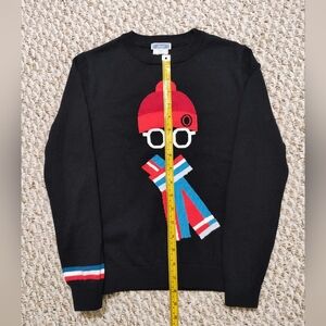 Jacadi Black Sweater with Red and Blue Graphic